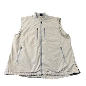 Scottevest Brown Full Zip Tech Utility Men's Vest Pockets Size XL